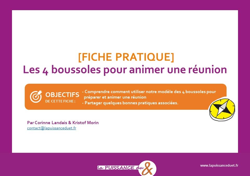 Les 4 boussoles pour animer une réunion