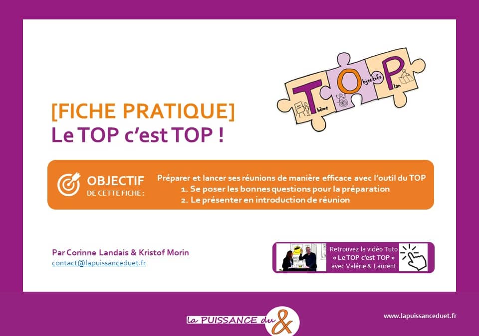 [TUTO] Bien préparer sa réunion : “Le TOP c’est TOP”